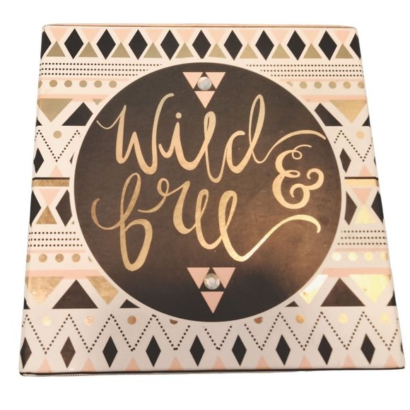 Wild and Free Empty Box Designer Pink Brown Rhinestone Sheffield Home - Picture 1 of 9
